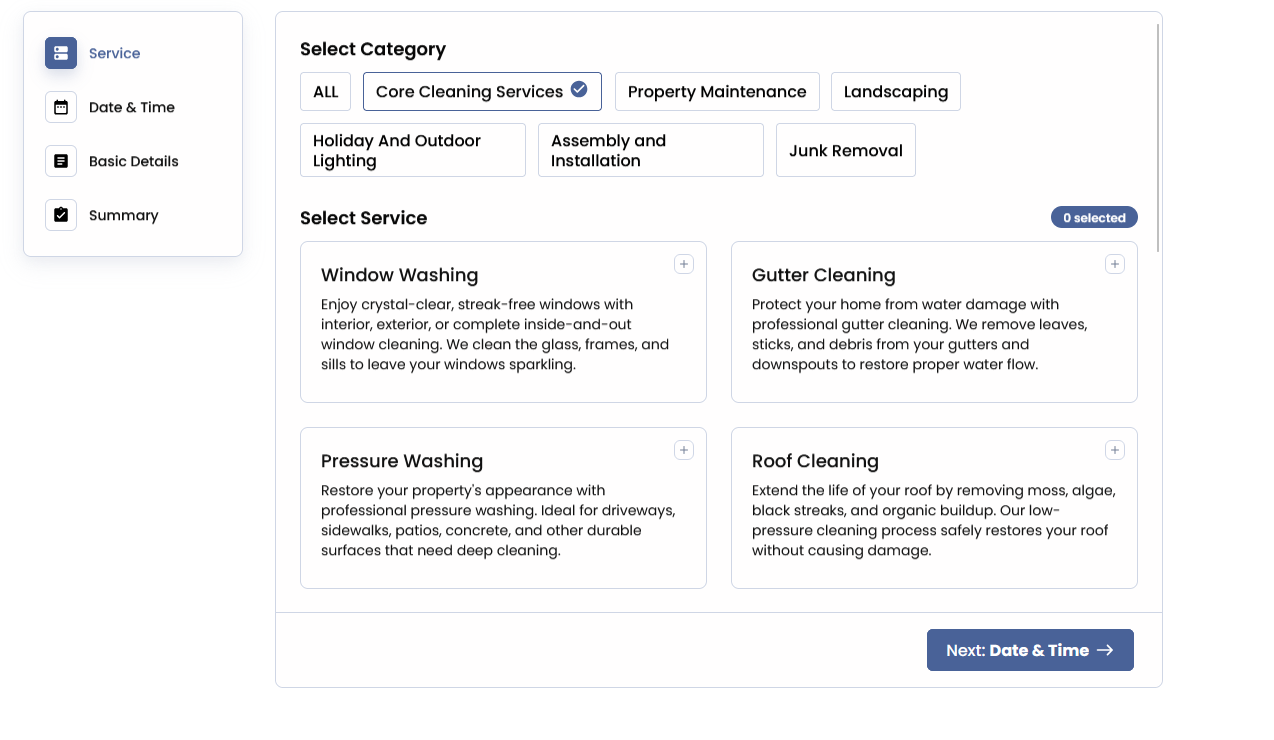 McKee booking interface